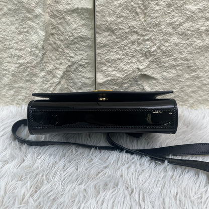 Saint Laurent Black Patent Leather Kate Shoulder Bag (Pre-Owned)