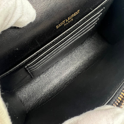 Saint Laurent Black Patent Leather Kate Shoulder Bag (Pre-Owned)