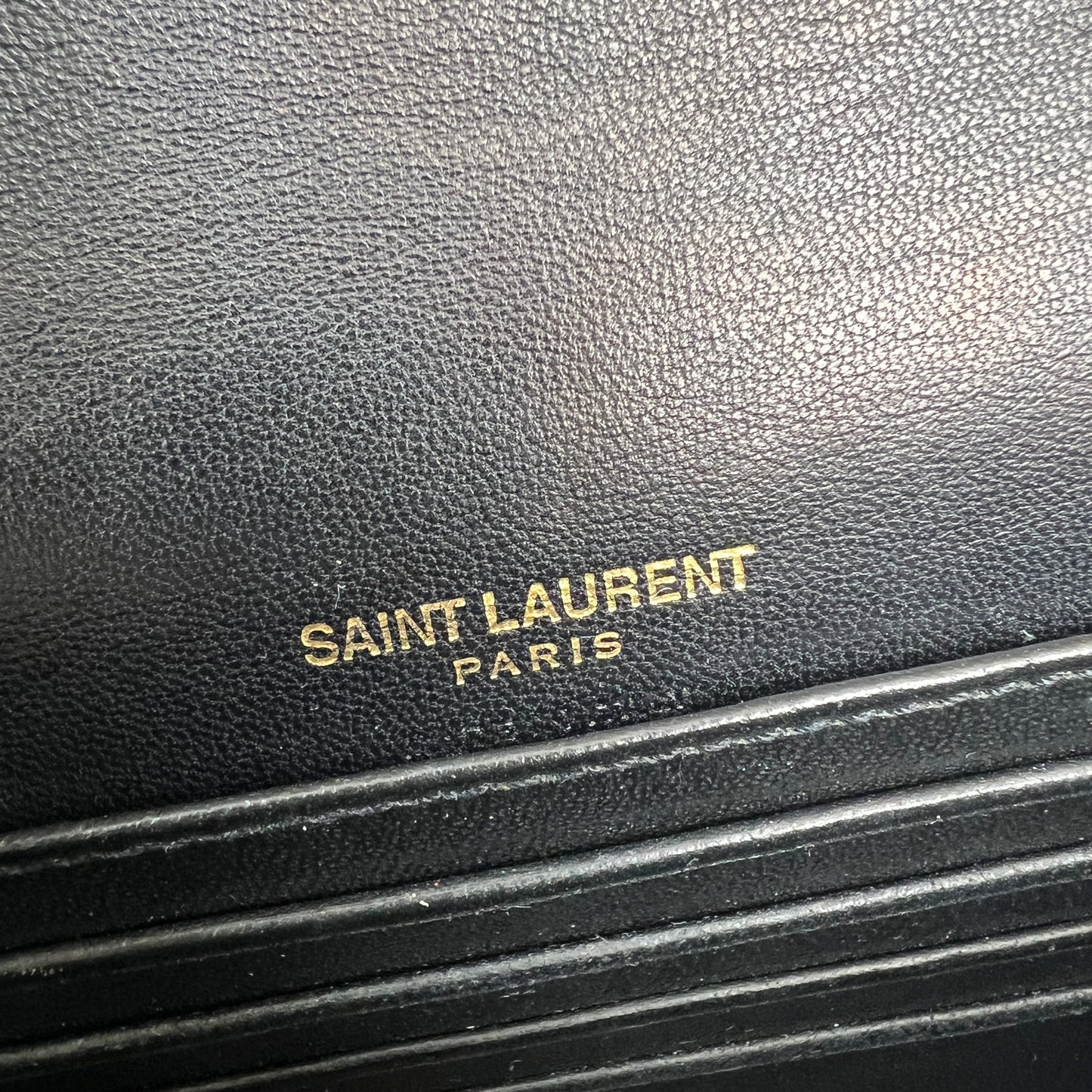 Saint Laurent Black Patent Leather Kate Shoulder Bag (Pre-Owned)