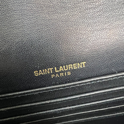 Saint Laurent Black Patent Leather Kate Shoulder Bag (Pre-Owned)