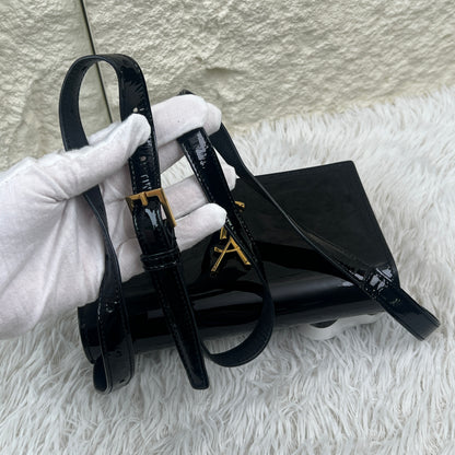 Saint Laurent Black Patent Leather Kate Shoulder Bag (Pre-Owned)