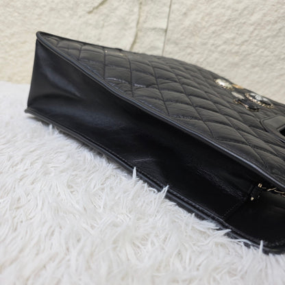 Chanel Black Quilted Leather Tote Bag with Chain Pouch (Pre-Owned)