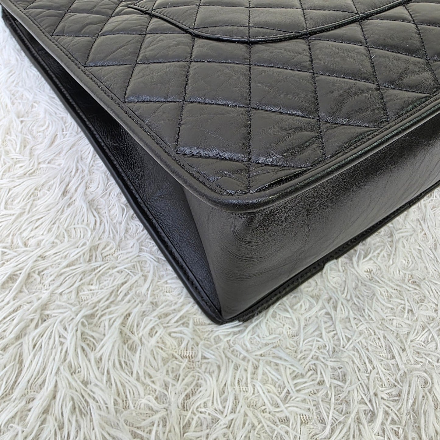 Chanel Black Quilted Leather Tote Bag with Chain Pouch (Pre-Owned)