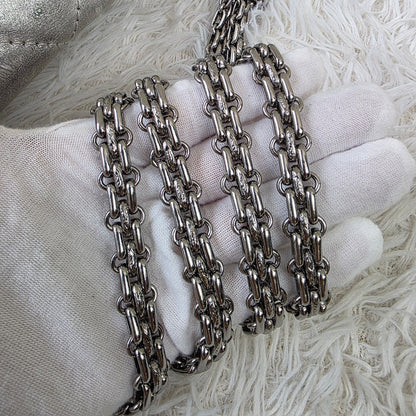 Chanel Silver Metallic Quilted Reissue Chain Shoulder Bag (Pre-Owned)