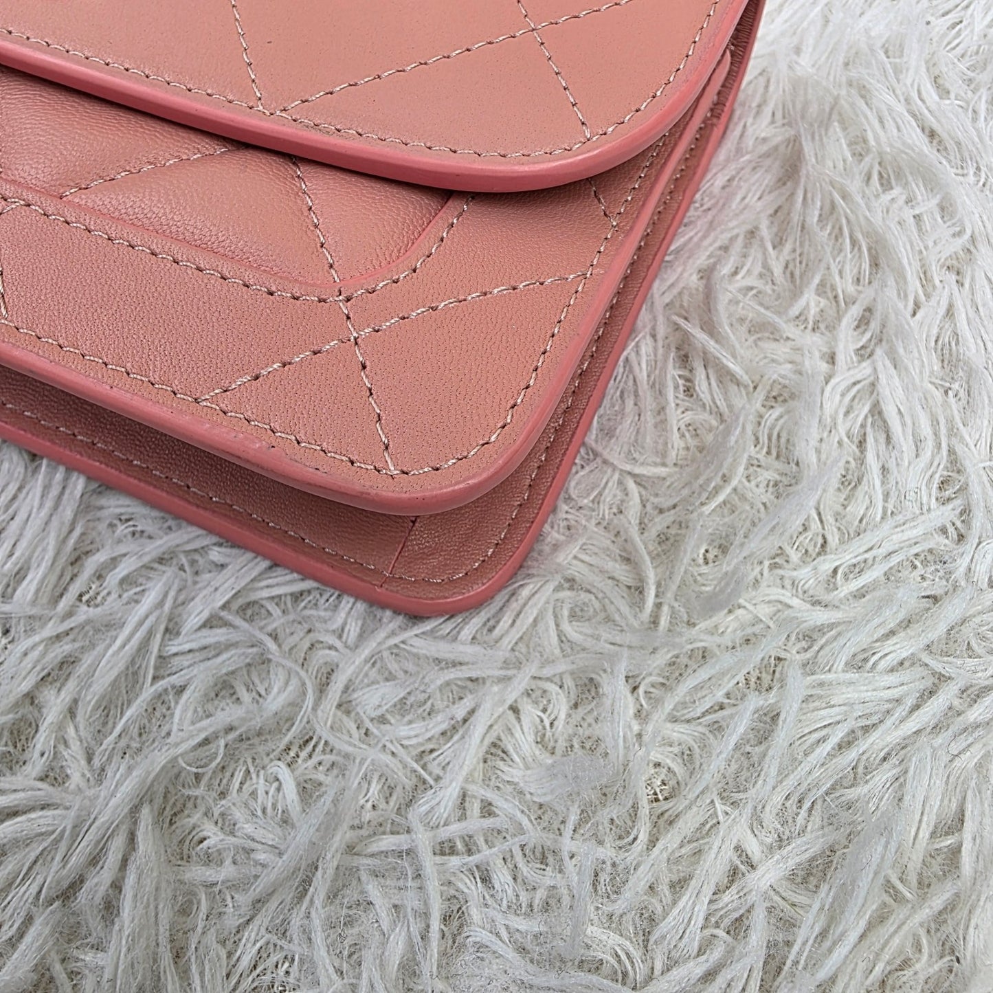 Chanel Pink Quilted Leather Chain Shoulder Bag (Pre-Owned)