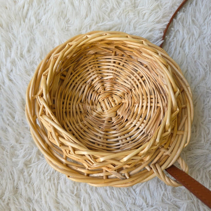 Celine Tan Wicker Basket Crossbody Bag (Pre-Owned)
