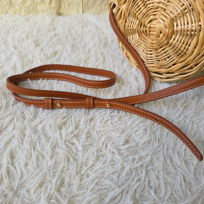 Celine Tan Wicker Basket Crossbody Bag (Pre-Owned)