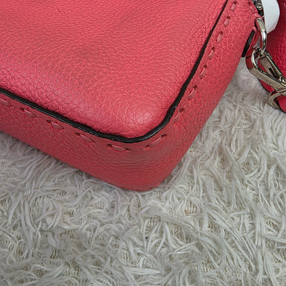 Fendi Pink Leather Baguette Shoulder Bag (Pre-Owned)
