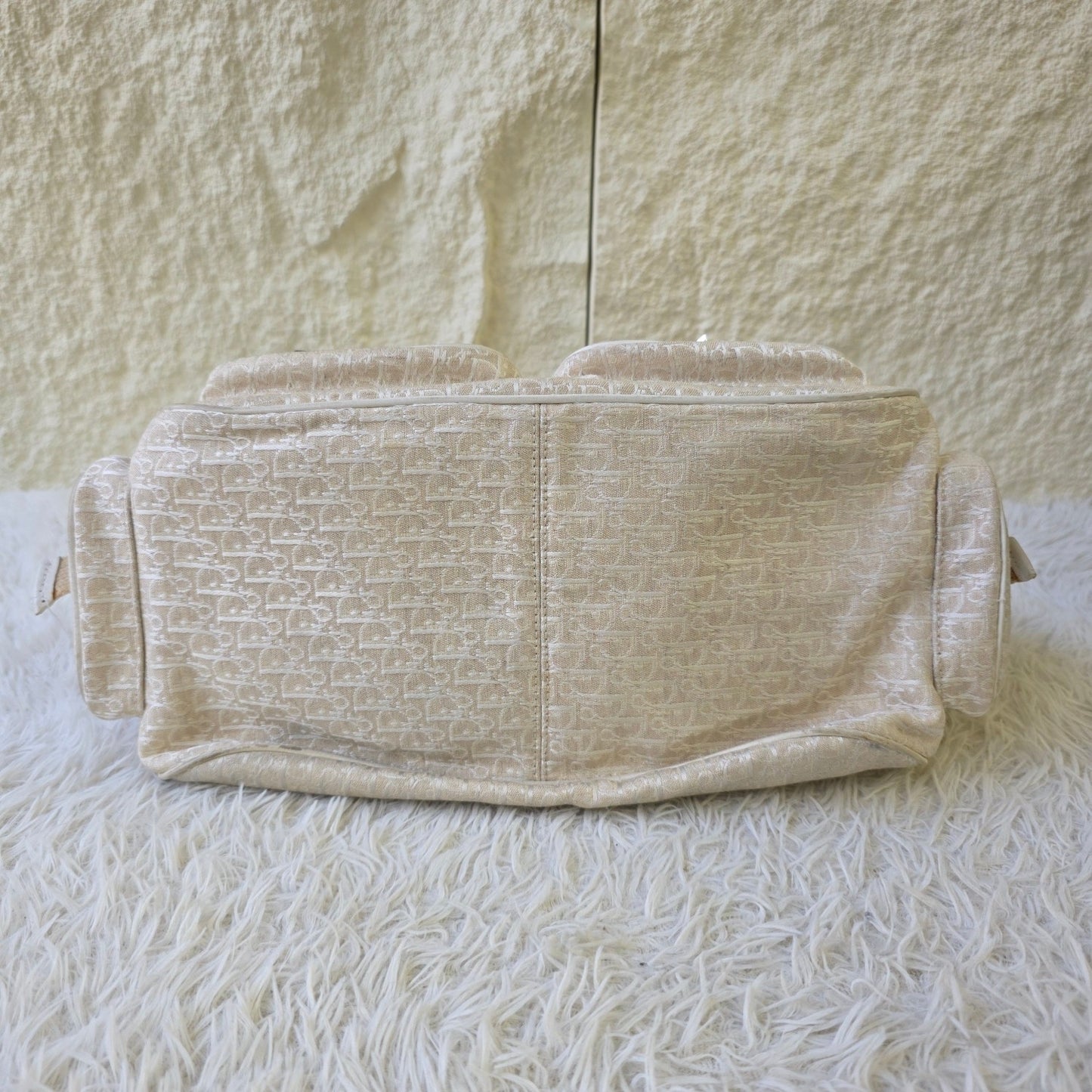 Dior Beige Oblique Canvas Shoulder Bag (Pre-Owned)