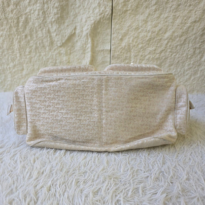 Dior Beige Oblique Canvas Shoulder Bag (Pre-Owned)