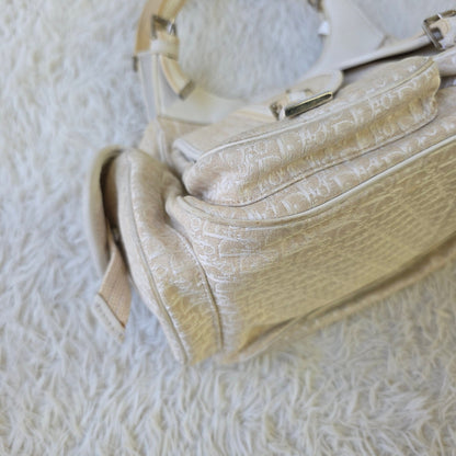 Dior Beige Oblique Canvas Shoulder Bag (Pre-Owned)
