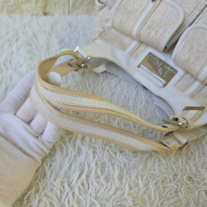Dior Beige Oblique Canvas Shoulder Bag (Pre-Owned)