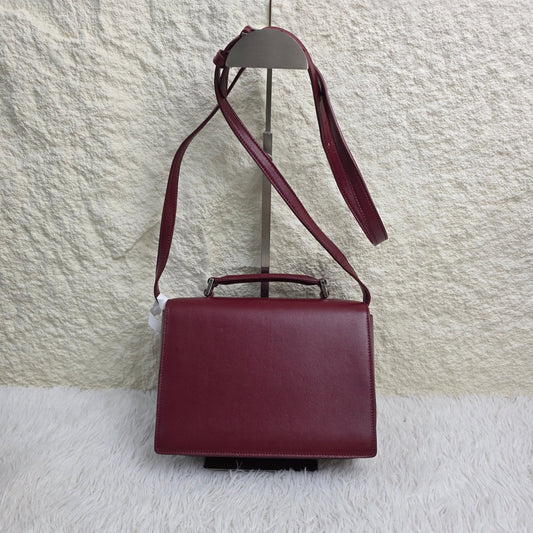 Saint Laurent Burgundy Leather Bellechasse Shoulder Bag (Pre-Owned)