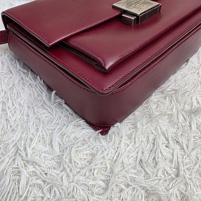 Saint Laurent Burgundy Leather Bellechasse Shoulder Bag (Pre-Owned)