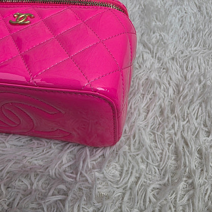 Chanel Hot Pink Quilted Leather Vanity Chain Shoulder Bag (Pre-Owned)