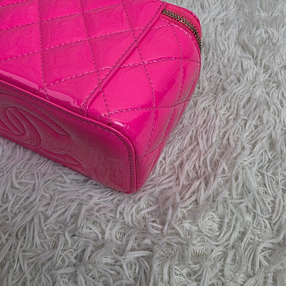Chanel Hot Pink Quilted Leather Vanity Chain Shoulder Bag (Pre-Owned)