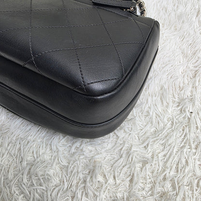 Chanel Black Quilted Leather Top Handle Chain Shoulder Bag (Pre-Owned)