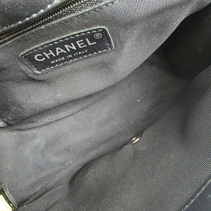 Chanel Black Quilted Leather Top Handle Chain Shoulder Bag (Pre-Owned)