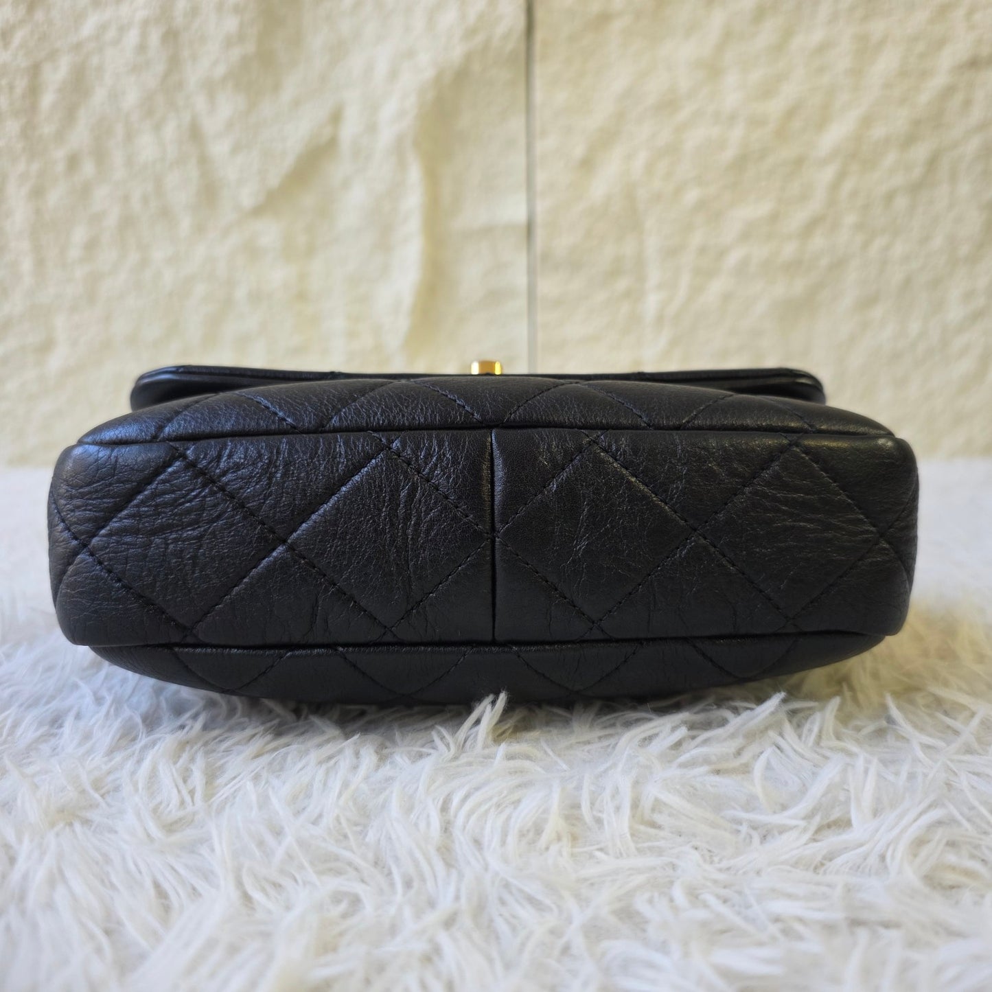 Chanel Black Quilted Leather Pearl CC Mini Flap Bag (Pre-Owned)
