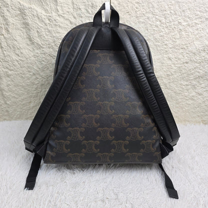 Celine Black Triomphe Canvas Backpack (Pre-Owned)