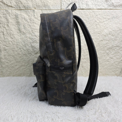 Celine Black Triomphe Canvas Backpack (Pre-Owned)