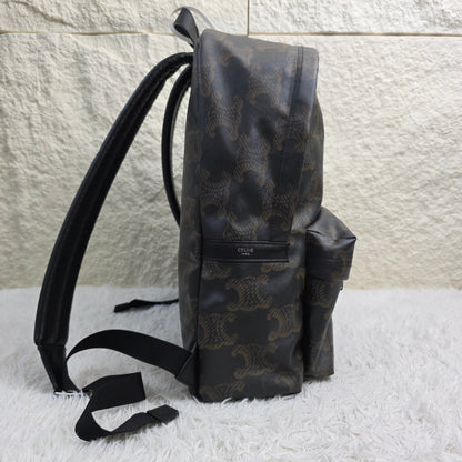 Celine Black Triomphe Canvas Backpack (Pre-Owned)