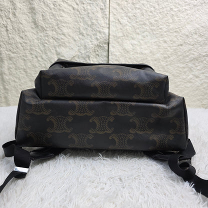 Celine Black Triomphe Canvas Backpack (Pre-Owned)
