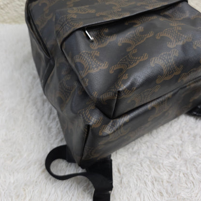 Celine Black Triomphe Canvas Backpack (Pre-Owned)