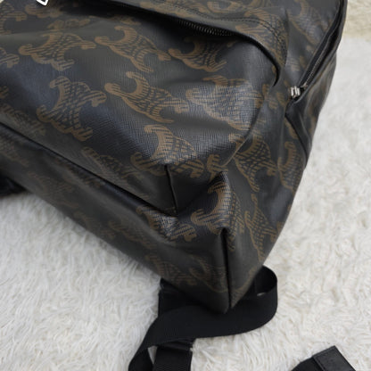 Celine Black Triomphe Canvas Backpack (Pre-Owned)