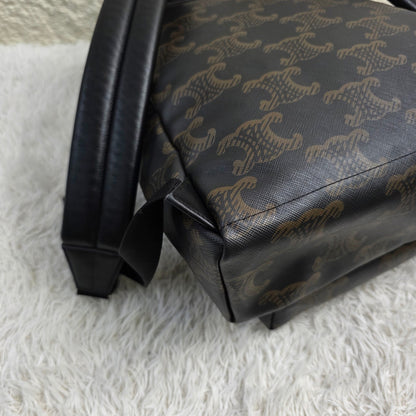 Celine Black Triomphe Canvas Backpack (Pre-Owned)