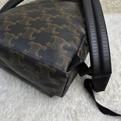 Celine Black Triomphe Canvas Backpack (Pre-Owned)