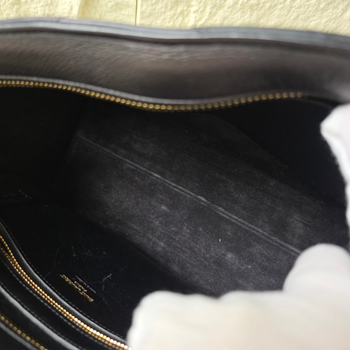Saint Laurent Black Matelassé Leather Briefcase Bag (Pre-Owned)