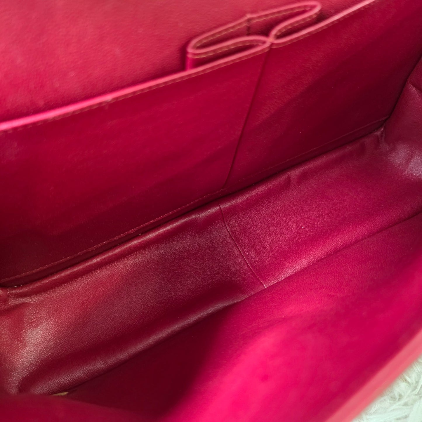 Chanel Red Quilted Caviar Leather Classic Flap Shoulder Bag (Pre-Owned)