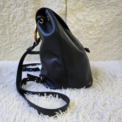 Fendi Black Leather Backpack (Pre-Owned)