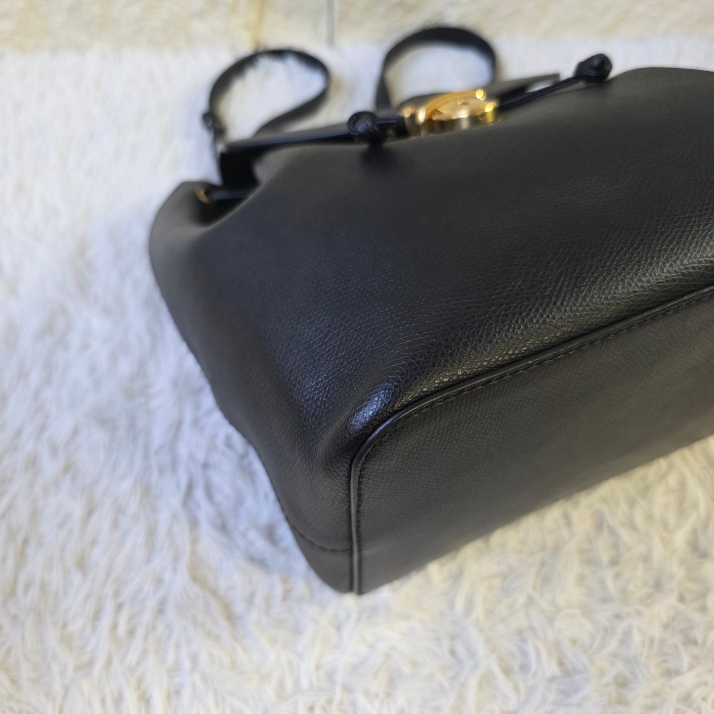Fendi Black Leather Backpack (Pre-Owned)
