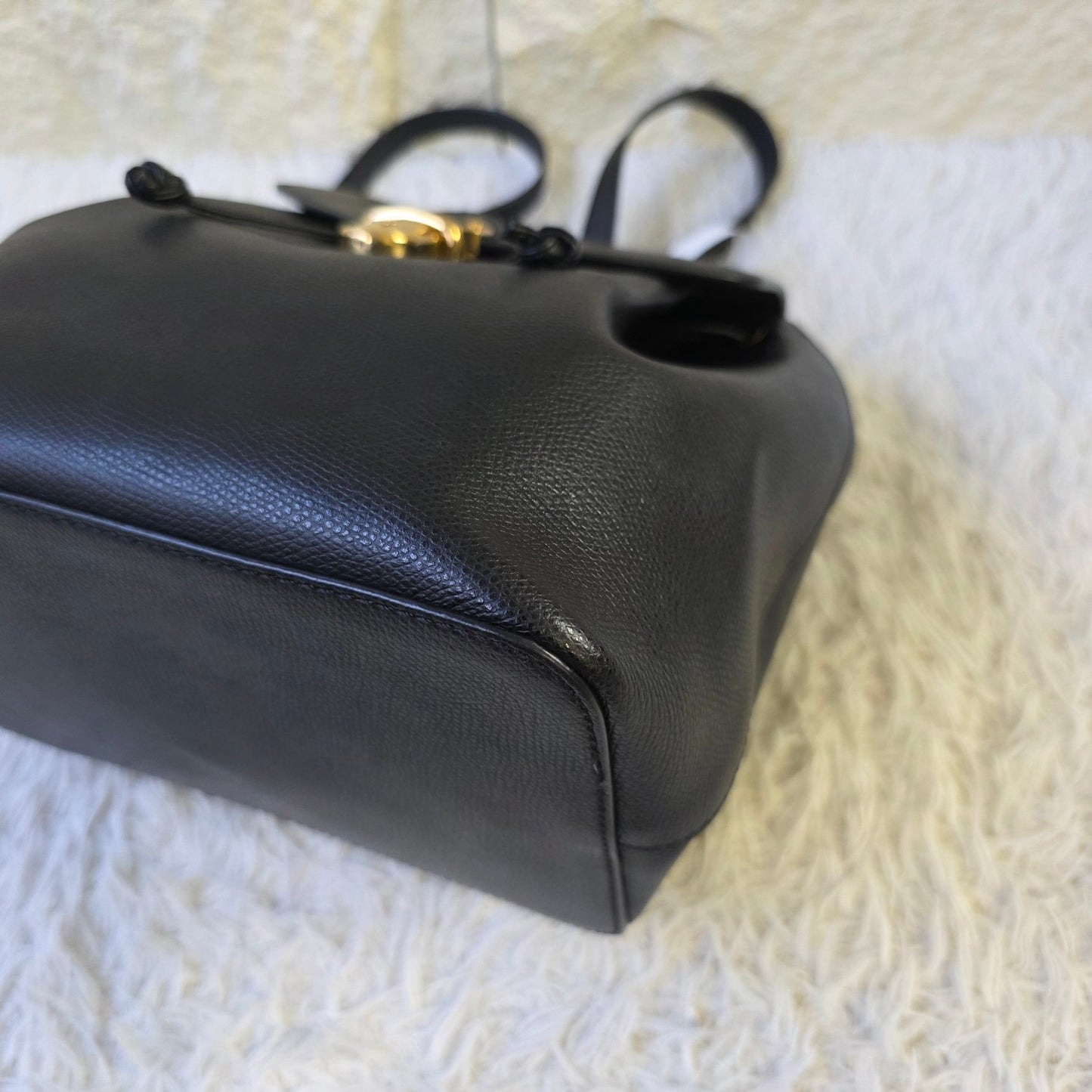 Fendi Black Leather Backpack (Pre-Owned)