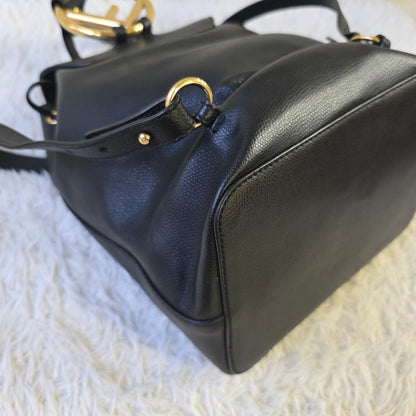 Fendi Black Leather Backpack (Pre-Owned)