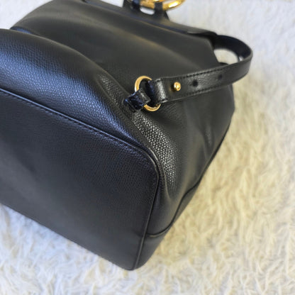 Fendi Black Leather Backpack (Pre-Owned)