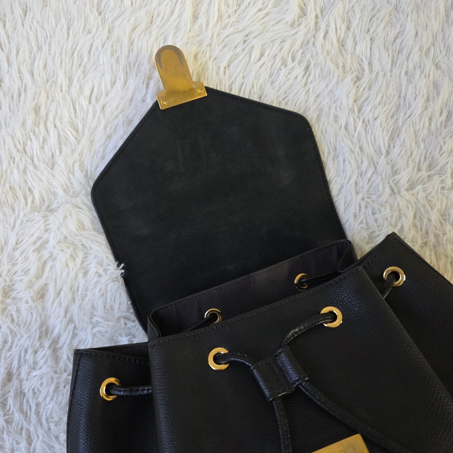 Fendi Black Leather Backpack (Pre-Owned)