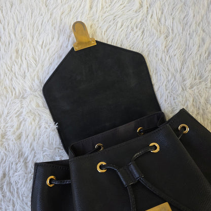 Fendi Black Leather Backpack (Pre-Owned)