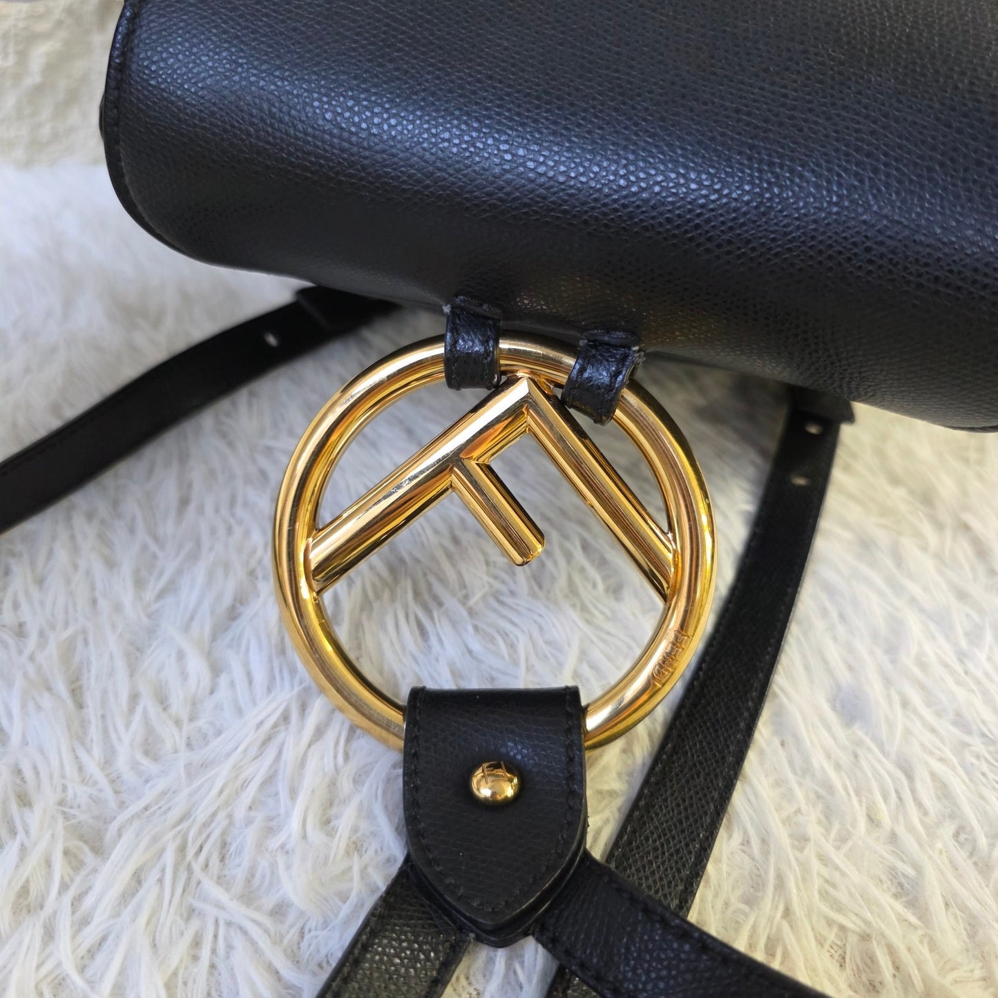 Fendi Black Leather Backpack (Pre-Owned)