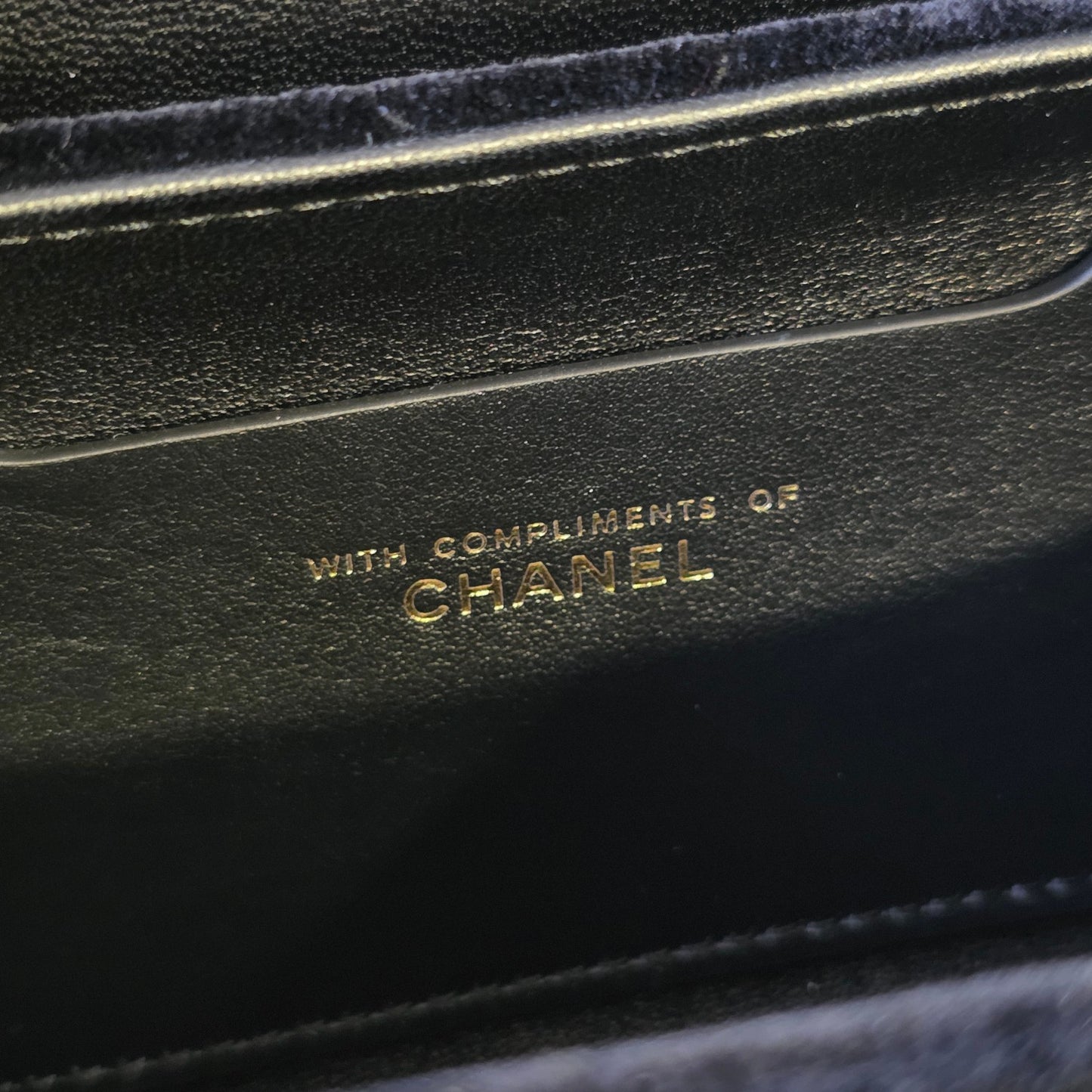 Chanel Black Velvet Quilted Top Handle Flap Bag (Pre-Owned)