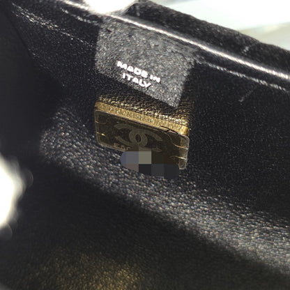 Chanel Black Velvet Quilted Top Handle Flap Bag (Pre-Owned)