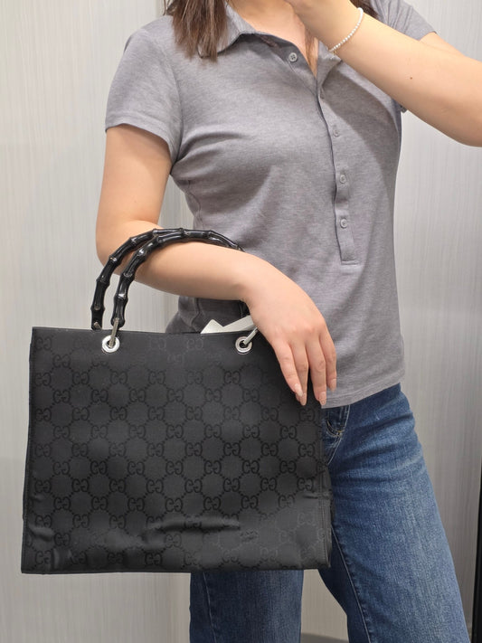 1 Gucci GG Monogram Bamboo Tote Bag (Pre-Owned)