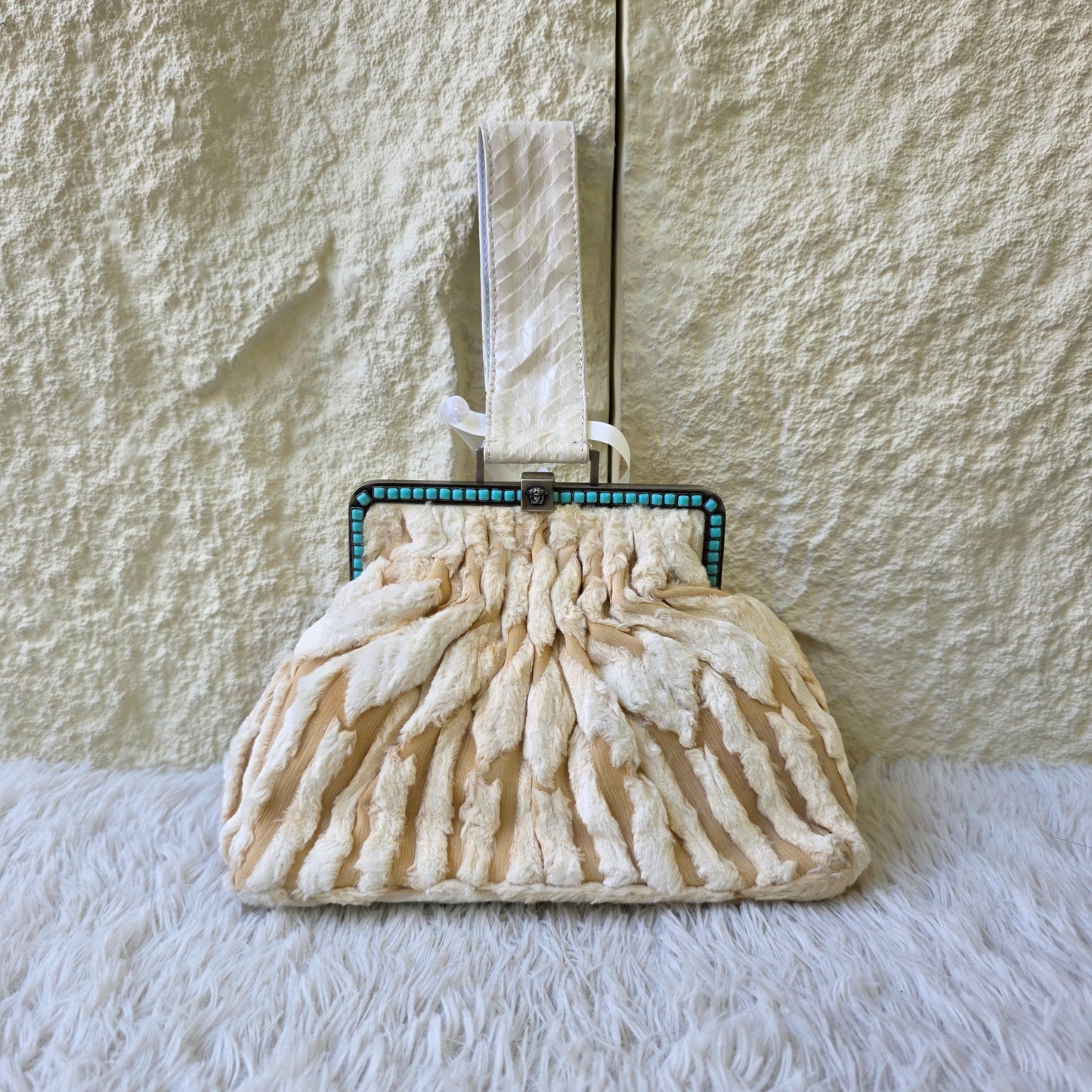 1 Versace Fur Wristlet Clutch Bag (Pre-Owned)