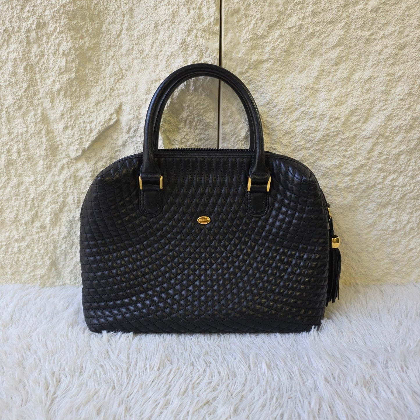 1 Bally Quilted Leather Top Handle Bag (Pre-Owned)