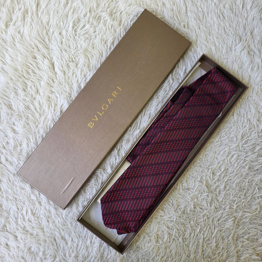Bvlgari Logo Pattern Silk Tie (Pre-Owned)