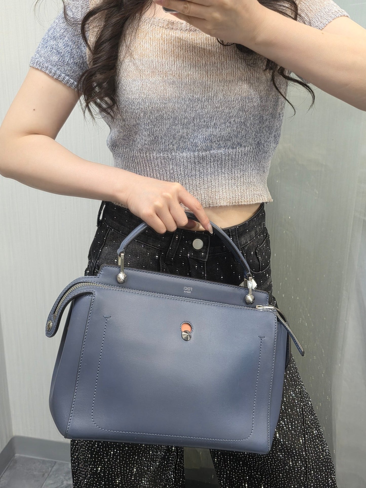 Fendi By The Way Leather Boston Bag (Pre-Owned)