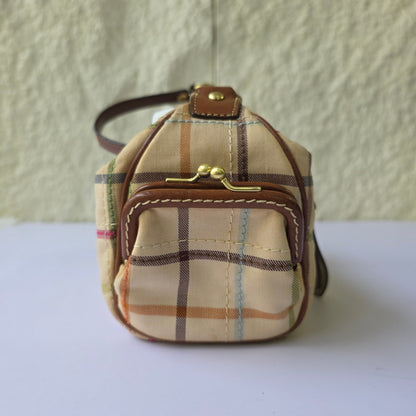 Coach Plaid Canvas Shoulder Bag (Pre-Owned)