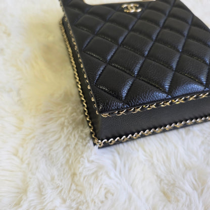 Chanel Quilted Leather Chain Vanity Bag (Pre-Owned)